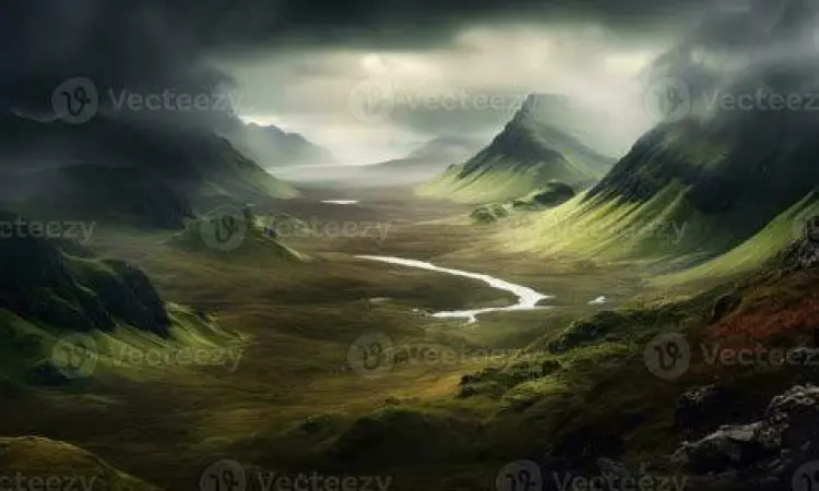 Gunung berkabut yang mistis mencerminkan kedalaman pemikiran Gibran