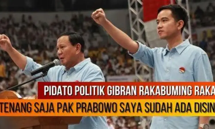 Gibran Rakabuming Raka memberikan pidato politik