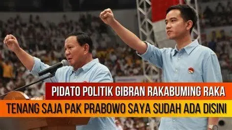 Pidato Politik Gibran Rakabuming Raka Gibran Rakabuming Raka memberikan pidato politik