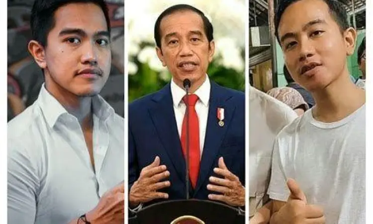 Gibran dan Kaesang bersama Jokowi
