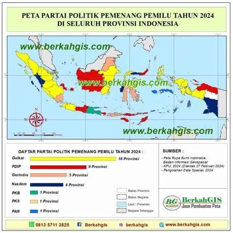 Peta Politik 2024 Ilustrasi peta kekuatan politik di Indonesia tahun 2024