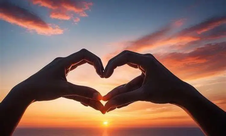 Metafora matahari terbenam untuk filosofi cinta