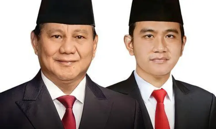 Aset desain foto prabowo gibran png transparan