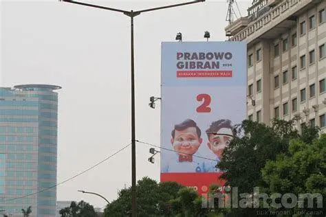 Baliho Luar Ruang Prabowo Gibran Contoh baliho besar menggunakan foto prabowo gibran kualitas tinggi