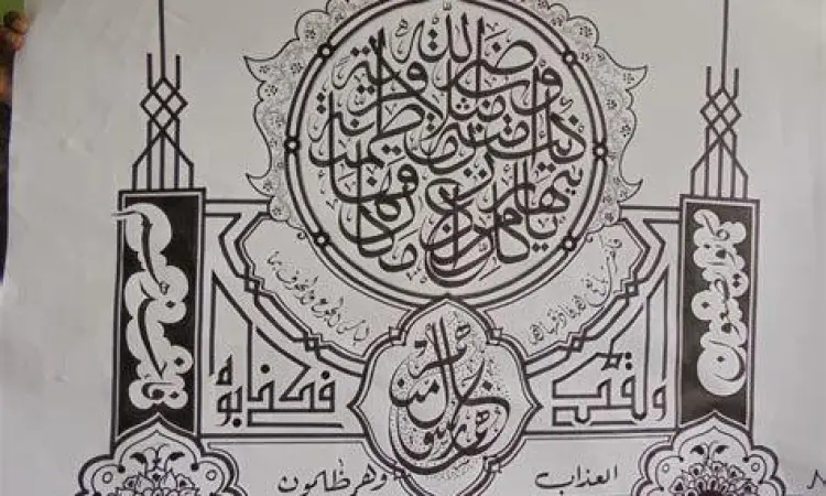 Kaligrafi Makna Nama Kaligrafi Arab yang melambangkan keindahan makna nama Gibran