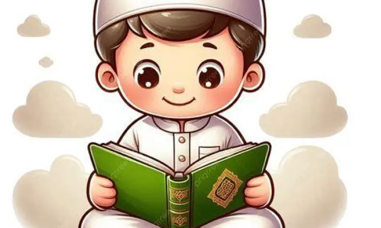 Pendidikan Anak Anak laki-laki sedang belajar agama