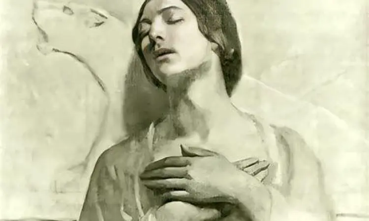 Karya seni lukis Kahlil Gibran yang melambangkan kesedihan