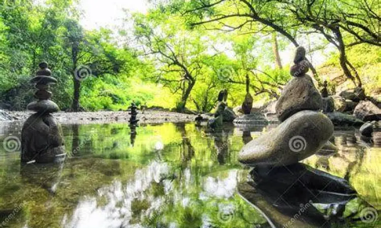 Pemandangan alam yang tenang untuk meditasi