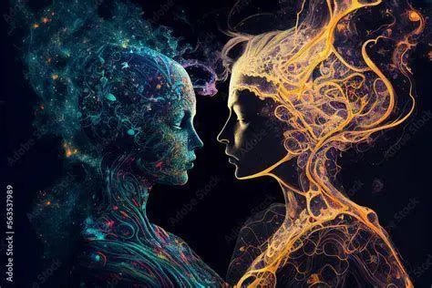 Koneksi Spiritual Ilustrasi koneksi jiwa dalam cinta