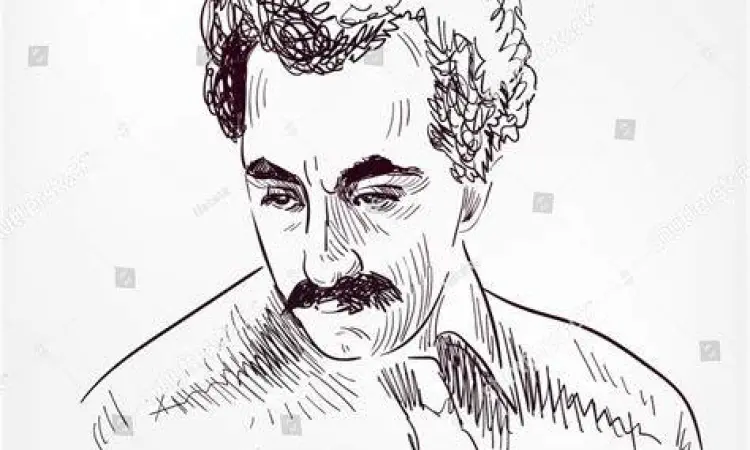 Sketsa wajah Kahlil Gibran sang pujangga Lebanon