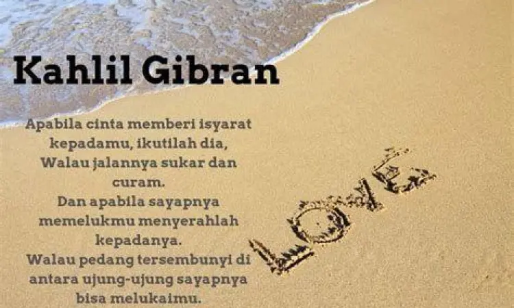 Teks puisi cinta klasik Kahlil Gibran