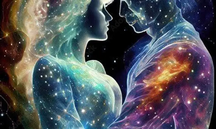 Visualisasi Cinta Spiritual Seni abstrak tentang filosofi cinta spiritual