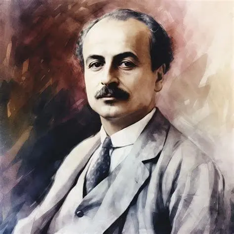 Kahlil Gibran sang Maestro Potret wajah Kahlil Gibran penyair Lebanon