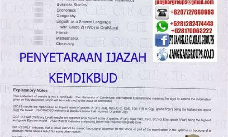 Dokumen penyetaraan ijazah luar negeri di Indonesia