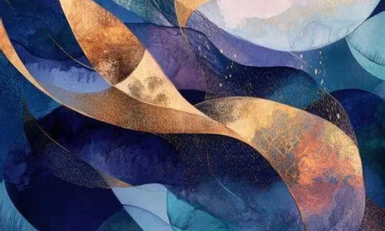 Seni abstrak yang menggambarkan spiritualitas dan pencerahan