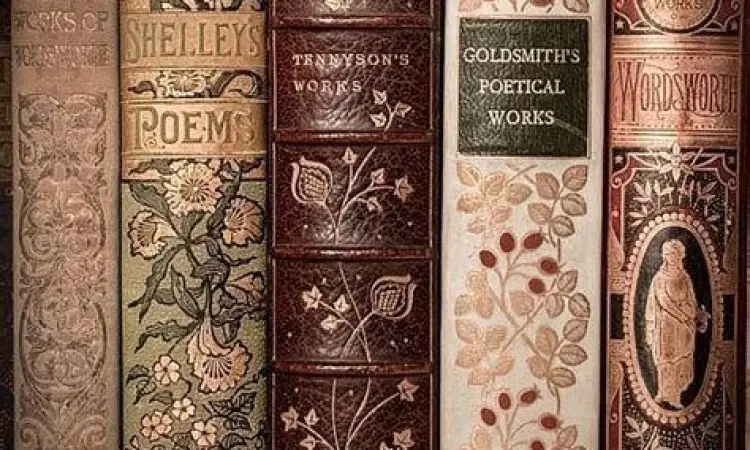 Keindahan Sastra Klasik Buku puisi klasik dengan estetika kuno