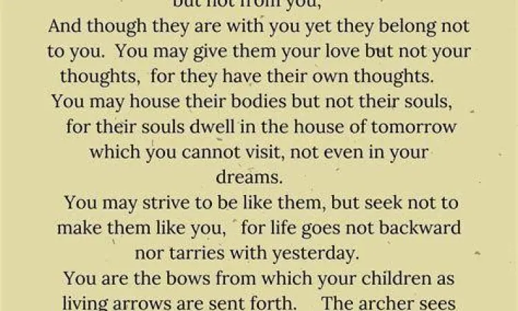 Pesan Parenting Khalil Gibran Ilustrasi pesan Khalil Gibran tentang anak