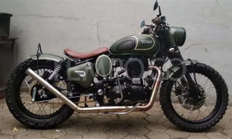 Motor Custom Gibran Gibran Rakabuming mengendarai motor custom