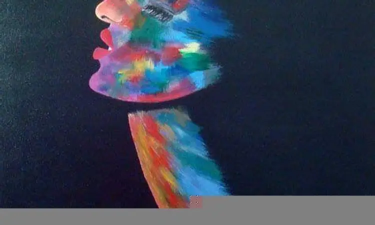 Ilustrasi abstrak tentang jiwa yang merindu