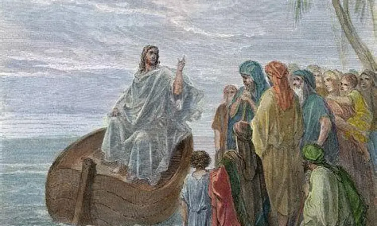 Lukisan Yesus mengajar di Galilea