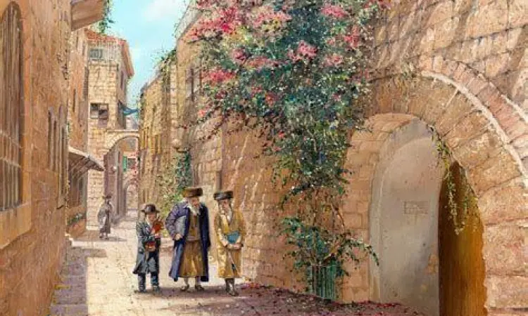 Ilustrasi jalanan Yerusalem kuno