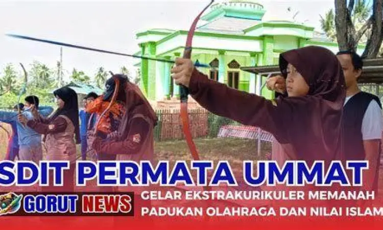 Ekstrakurikuler Memanah Siswa Al Gibran Cinere sedang berlatih memanah sebagai kegiatan ekstrakurikuler