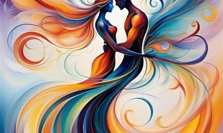 Penyatuan Spiritual Representasi visual penyatuan jiwa dalam cinta