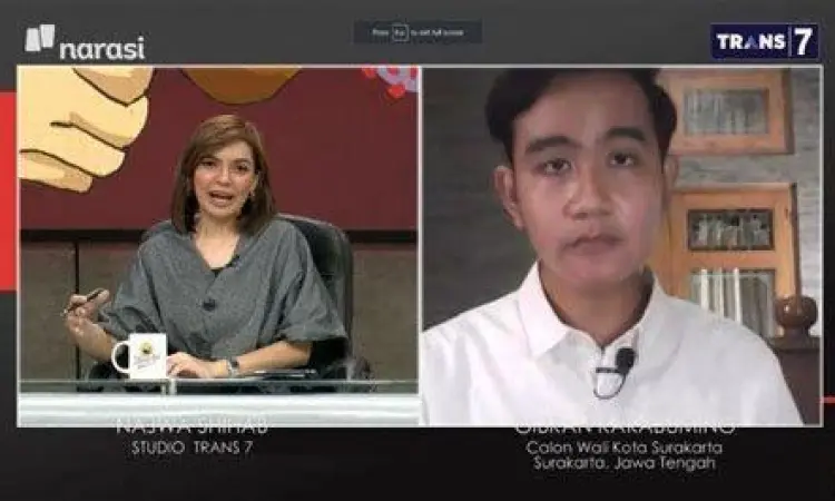 Gibran Rakabuming Raka di meja Mata Najwa