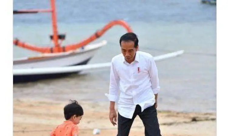 Cucu Presiden Jokowi Momen kebersamaan Presiden Jokowi dan Jan Ethes