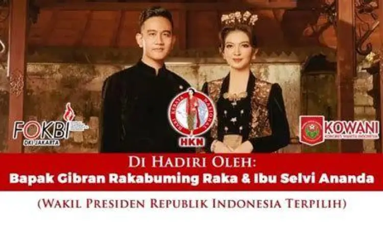 Selvi Ananda dan Gibran Rakabuming dalam acara kenegaraan