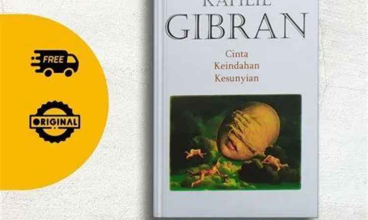 Buku Kahlil Gibran dengan latar estetik