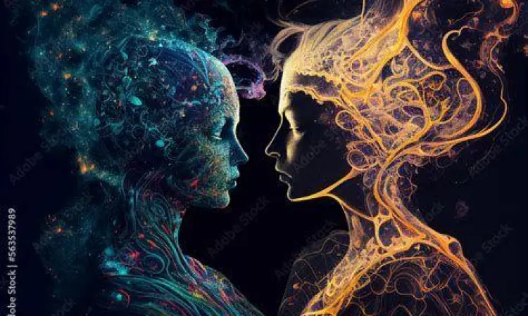 Koneksi Jiwa Ilustrasi koneksi spiritual dan jiwa