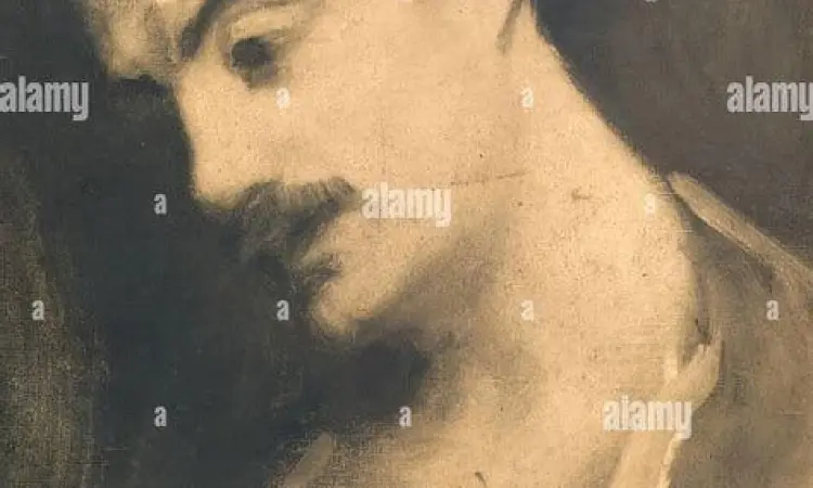 Potret wajah Kahlil Gibran sastrawan Lebanon