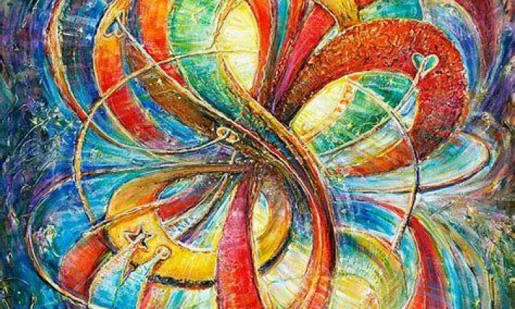 Seni abstrak cahaya spiritual