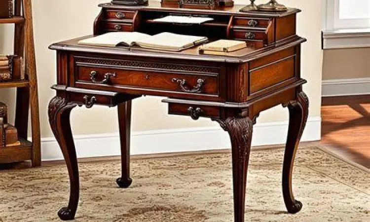 Proses Kreatif Sastra Meja tulis antik yang menggambarkan proses kreatif penyair