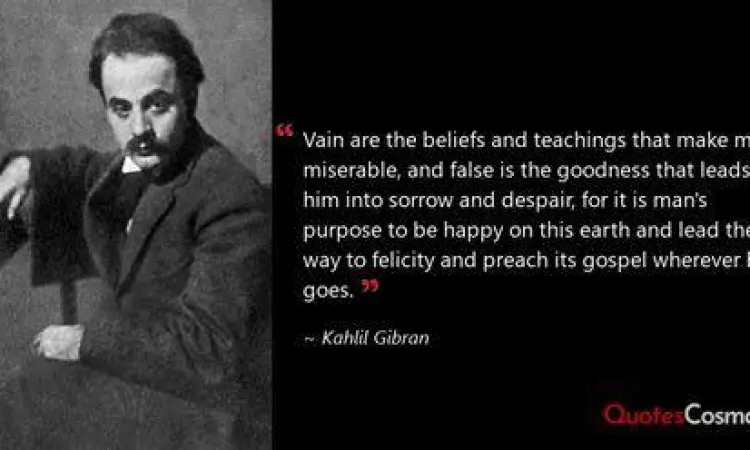 Kutipan Khalil Gibran tentang cinta dengan latar belakang pemandangan